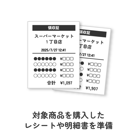 レシートや明細書